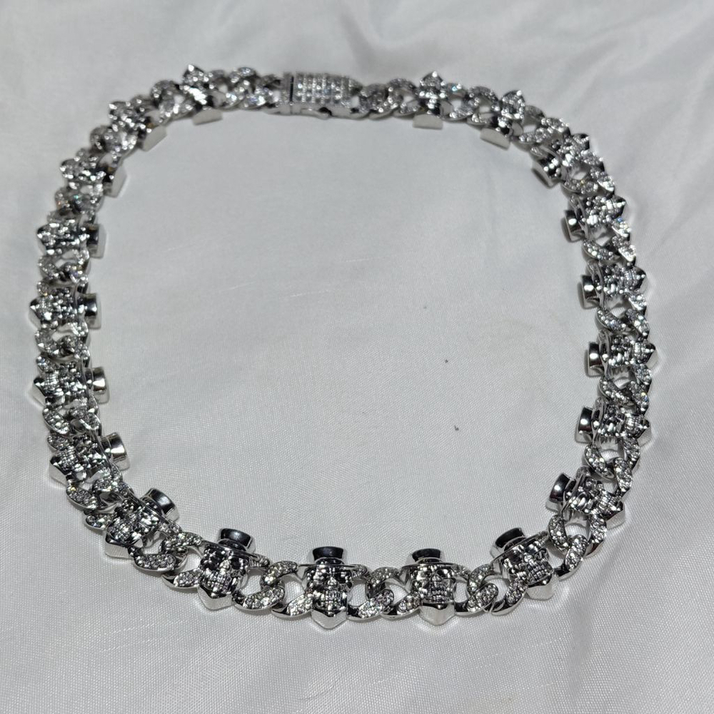 Women's Unbranded Silver Skull Chain Necklace One Size